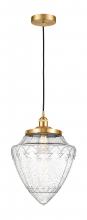  616-1PH-SG-G664-12 - Bullet - 1 Light - 12 inch - Satin Gold - Cord hung - Mini Pendant