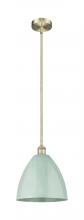  616-1S-AB-MBD-12-SF - Plymouth - 1 Light - 12 inch - Antique Brass - Cord hung - Mini Pendant