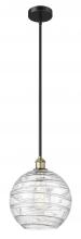  616-1S-BAB-G1213-12 - Athens Deco Swirl - 1 Light - 12 inch - Black Antique Brass - Cord hung - Mini Pendant