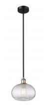  616-1S-BAB-G555-10CL - Ithaca - 1 Light - 10 inch - Black Antique Brass - Cord hung - Mini Pendant