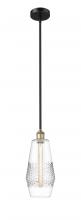  616-1S-BAB-G682-7 - Windham - 1 Light - 7 inch - Black Antique Brass - Cord hung - Mini Pendant