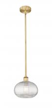  616-1S-BB-G555-10CL - Ithaca - 1 Light - 10 inch - Brushed Brass - Cord hung - Mini Pendant