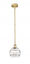  616-1S-BB-G556-8CL - Rochester - 1 Light - 8 inch - Brushed Brass - Cord hung - Mini Pendant