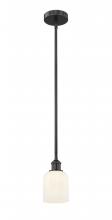  616-1S-BK-G559-5GWH - Bridal Veil - 1 Light - 5 inch - Matte Black - Cord hung - Mini Pendant