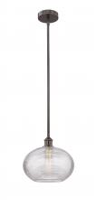  616-1S-OB-G555-12CL - Ithaca - 1 Light - 12 inch - Oil Rubbed Bronze - Cord hung - Mini Pendant