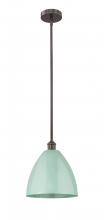  616-1S-OB-MBD-12-SF - Plymouth - 1 Light - 12 inch - Oil Rubbed Bronze - Cord hung - Mini Pendant