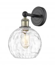  616-1W-BAB-G1215-8 - Athens Water Glass - 1 Light - 8 inch - Black Antique Brass - Sconce