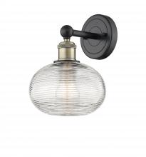  616-1W-BAB-G555-8CL - Ithaca - 1 Light - 8 inch - Black Antique Brass - Sconce