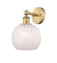  616-1W-BB-G1216-8WM - White Mouchette - 1 Light - 8 inch - Brushed Brass - Sconce