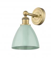  616-1W-BB-MBD-75-SF - Plymouth - 1 Light - 8 inch - Brushed Brass - Sconce