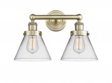  616-2W-AB-G42 - Cone - 2 Light - 17 inch - Antique Brass - Bath Vanity Light