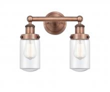  616-2W-AC-G312 - Dover - 2 Light - 14 inch - Antique Copper - Bath Vanity Light