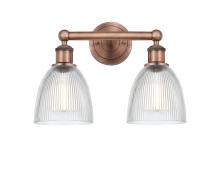  616-2W-AC-G382 - Castile - 2 Light - 15 inch - Antique Copper - Bath Vanity Light