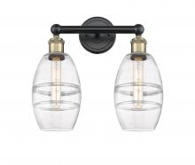  616-2W-BAB-G557-6CL - Vaz - 2 Light - 15 inch - Black Antique Brass - Bath Vanity Light