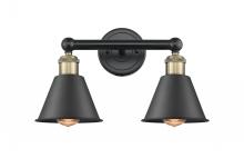  616-2W-BAB-M8-BK - Edison - 2 Light - 16 inch - Black Antique Brass - Bath Vanity Light