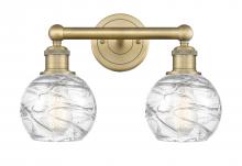  616-2W-BB-G1213-6 - Athens Deco Swirl - 2 Light - 15 inch - Brushed Brass - Bath Vanity Light