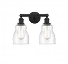  616-2W-BK-G394 - Ellery - 2 Light - 14 inch - Matte Black - Bath Vanity Light