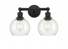  616-2W-OB-G122-6 - Athens - 2 Light - 15 inch - Oil Rubbed Bronze - Bath Vanity Light