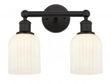  616-2W-OB-G559-5GWH - Bridal Veil - 2 Light - 14 inch - Oil Rubbed Bronze - Bath Vanity Light