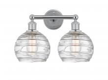  616-2W-PC-G1213-8 - Athens Deco Swirl - 2 Light - 17 inch - Polished Chrome - Bath Vanity Light