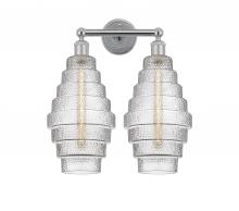  616-2W-PC-G672-8 - Cascade - 2 Light - 17 inch - Polished Chrome - Bath Vanity Light