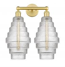  616-2W-SG-G672-8 - Cascade - 2 Light - 17 inch - Satin Gold - Bath Vanity Light