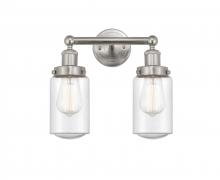  616-2W-SN-G314 - Dover - 2 Light - 14 inch - Brushed Satin Nickel - Bath Vanity Light