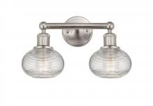  616-2W-SN-G555-6CL - Ithaca - 2 Light - 15 inch - Brushed Satin Nickel - Bath Vanity Light