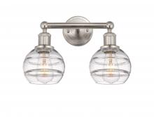  616-2W-SN-G556-6CL - Rochester - 2 Light - 15 inch - Brushed Satin Nickel - Bath Vanity Light