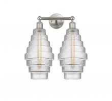  616-2W-SN-G672-8 - Cascade - 2 Light - 17 inch - Satin Nickel - Bath Vanity Light