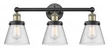  616-3W-BAB-G64 - Cone - 3 Light - 24 inch - Black Antique Brass - Bath Vanity Light