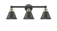  616-3W-BAB-M8-BK - Edison - 3 Light - 25 inch - Black Antique Brass - Bath Vanity Light