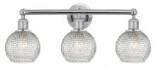  616-3W-PC-G122C-6CL - Athens - 3 Light - 24 inch - Polished Chrome - Bath Vanity Light