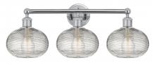  616-3W-PC-G555-8CL - Ithaca - 3 Light - 26 inch - Polished Chrome - Bath Vanity Light