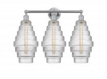  616-3W-PC-G672-8 - Cascade - 3 Light - 26 inch - Polished Chrome - Bath Vanity Light