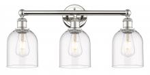  616-3W-PN-G558-6CL - Bella - 3 Light - 24 inch - Polished Nickel - Bath Vanity Light