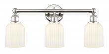  616-3W-PN-G559-5GWH - Bridal Veil - 3 Light - 23 inch - Polished Nickel - Bath Vanity Light