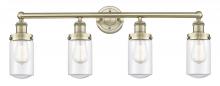  616-4W-AB-G312 - Dover - 4 Light - 32 inch - Antique Brass - Bath Vanity Light