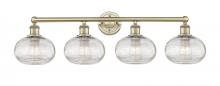  616-4W-AB-G555-8CL - Ithaca - 4 Light - 35 inch - Antique Brass - Bath Vanity Light