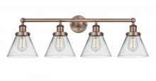  616-4W-AC-G42 - Cone - 4 Light - 35 inch - Antique Copper - Bath Vanity Light