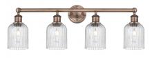  616-4W-AC-G559-5SDY - Bridal Veil - 4 Light - 32 inch - Antique Copper - Bath Vanity Light