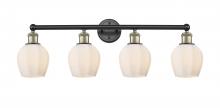  616-4W-BAB-G461-6 - Norfolk - 4 Light - 33 inch - Black Antique Brass - Bath Vanity Light