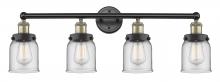  616-4W-BAB-G52 - Bell - 4 Light - 32 inch - Black Antique Brass - Bath Vanity Light