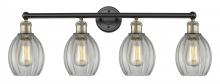  616-4W-BAB-G82 - Eaton - 4 Light - 33 inch - Black Antique Brass - Bath Vanity Light