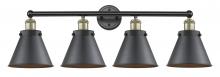  616-4W-BAB-M13-BK - Appalachian - 4 Light - 35 inch - Black Antique Brass - Bath Vanity Light