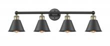  616-4W-BAB-M8-BK - Edison - 4 Light - 34 inch - Black Antique Brass - Bath Vanity Light