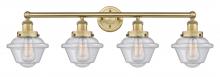  616-4W-BB-G534 - Oxford - 4 Light - 34 inch - Brushed Brass - Bath Vanity Light