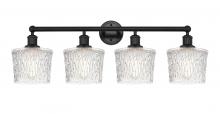  616-4W-BK-G402 - Niagara - 4 Light - 34 inch - Matte Black - Bath Vanity Light