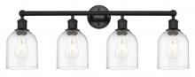  616-4W-BK-G558-6CL - Bella - 4 Light - 33 inch - Matte Black - Bath Vanity Light