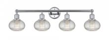  616-4W-PC-G555-6CL - Ithaca - 4 Light - 33 inch - Polished Chrome - Bath Vanity Light